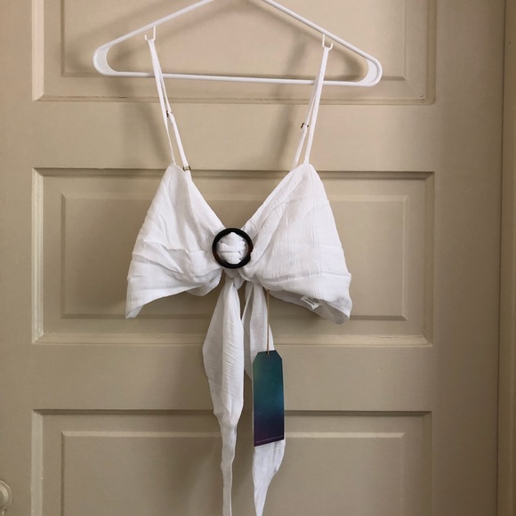 Show me your Mumu white kenny scarf crop bandeau - Picture 7 of 8